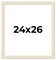 24x26 Wide Barnwood Picture Frame with UV-Resistant Acrylic & Acid Free Backing, Available in 6 Paint Finishes - Grey, Brown, White, and Black